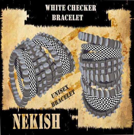 White Checker Bracelet