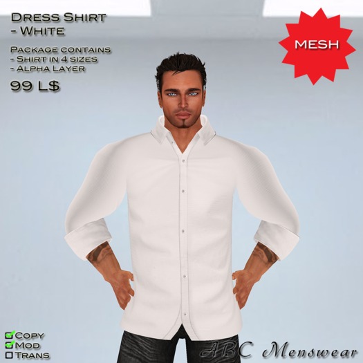 <<ABC>> Dress Shirt White