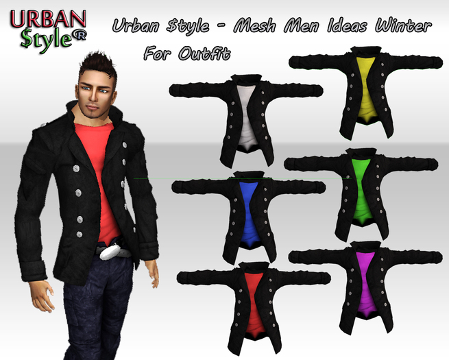 Urban $tyle - Men Ideas Winter Vest Black