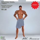 <<ABC>> Wrapped Towel Navy