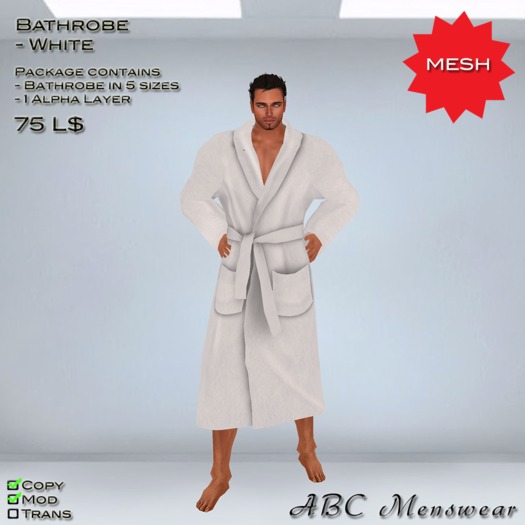 <<ABC>> Bathrobe White