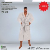 <<ABC>> Bathrobe White