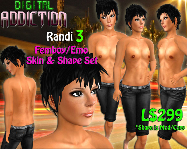 DA Randi 3 - Femboy/Emo Skin & Shape Set