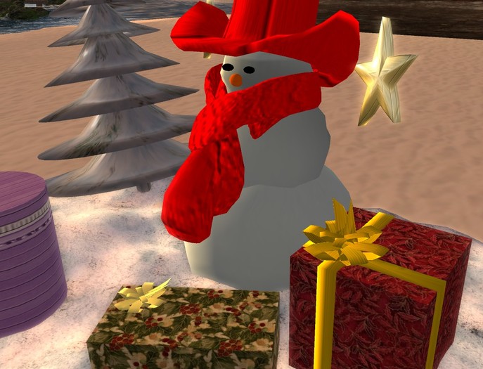 snowman and xmass gifts 