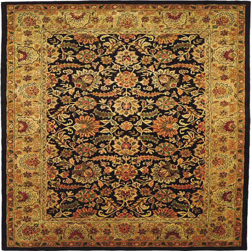 Embellished Black & Gold Rug