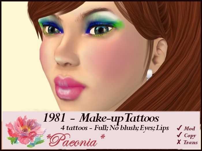 80s Makeup Tattoo Pack - 1981