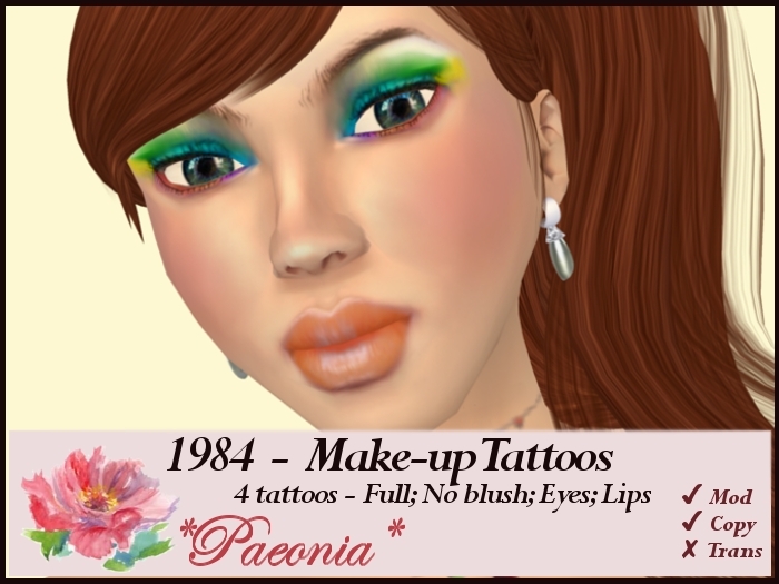 80s Makeup Tattoo Pack - 1984