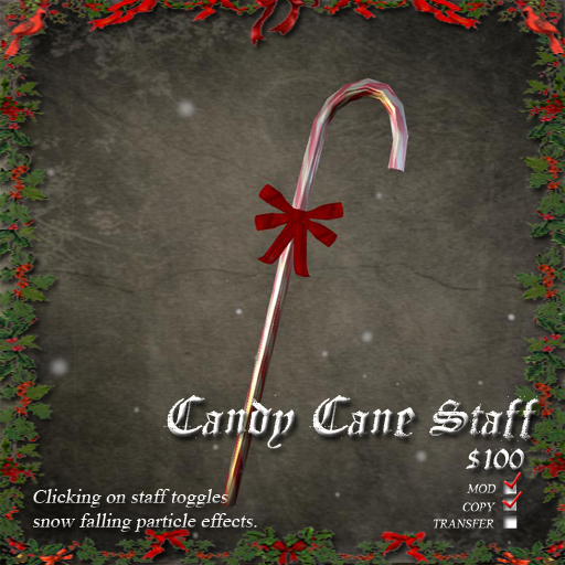 Second Life Marketplace Candy Cane Staff