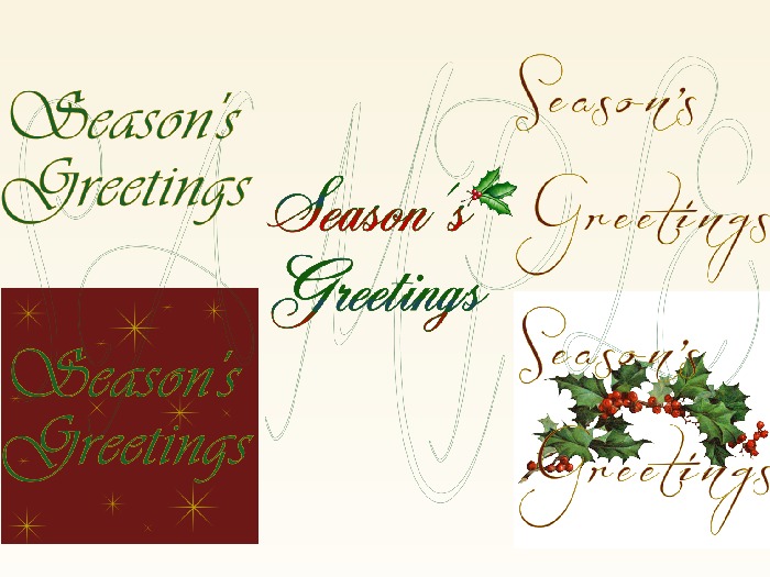 Season's Greetings Signs