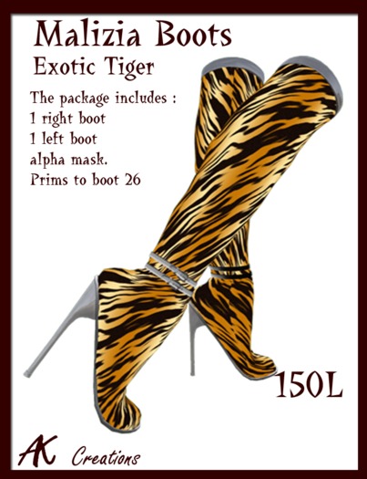 malizia exotic tiger boots