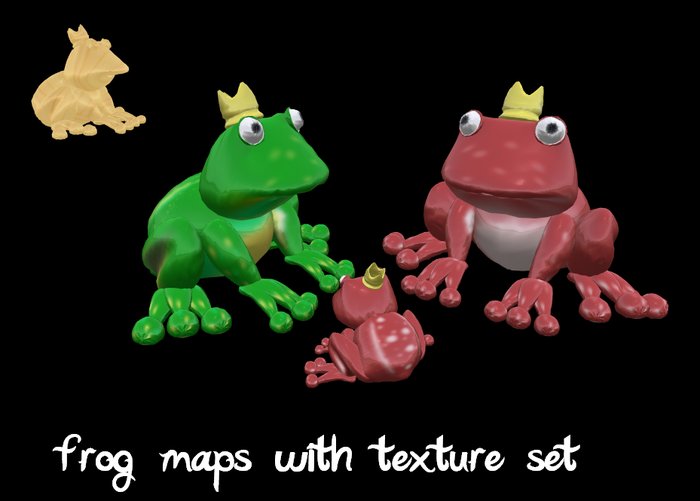 *Diesel Magic* frog with textur set  / sculpted maps