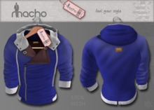 .::Macho::. hooded casual jacket (blue)