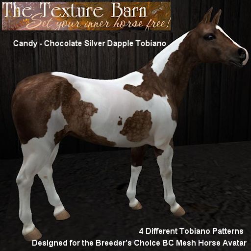 BC - Candy - Chocolate Silver Dapple Tobiano Texture Pack