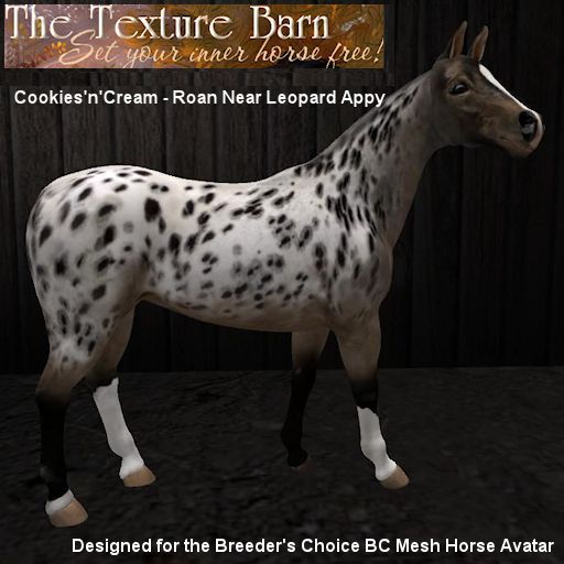 BC - Cookies'n'Cream - Brown Roan Leopard Appy  Texture Pack