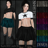 :::Sn@tch Mesh Murphy Leather Min Skirt-All Colors (XXLarge):::