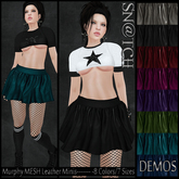 :::Sn@tch Mesh Murphy Leather Mini Skirt-All Colors (Med):::