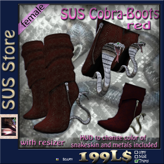 SUS Cobra-Boots red