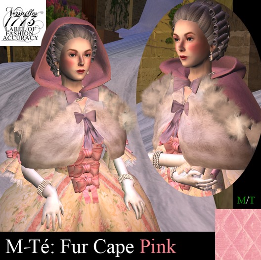 Meran-Tille: Winter fur cape Pink