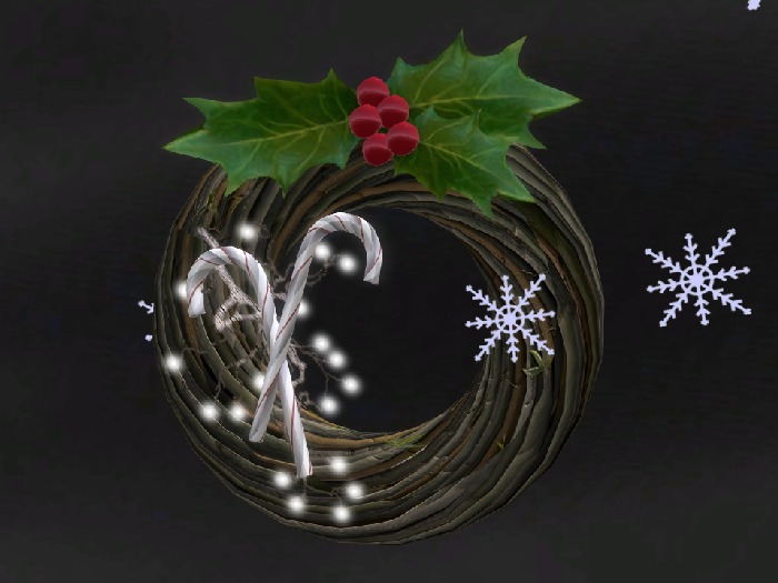 Holiday Holly & Candy Cane Wreath