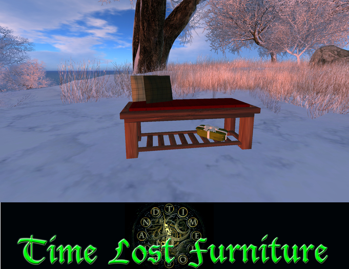Wooden Holiday Bench with Sits and Gift Decor