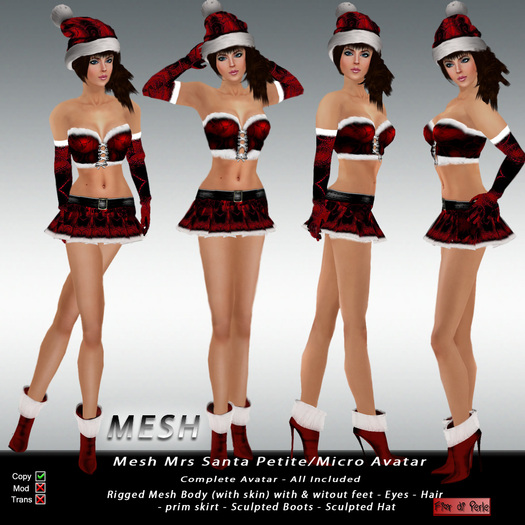 *SPECIAL OFFER* Petite/Micro Mrs Santa Avatar Red - Christmas