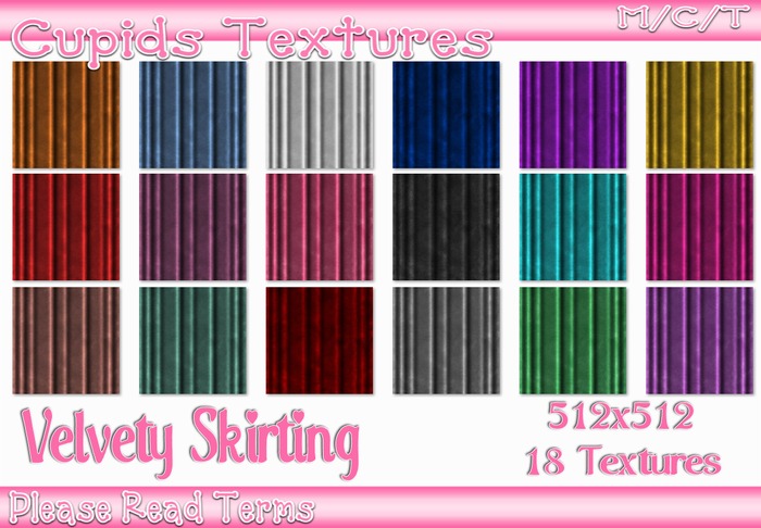 *Cupids Textures * 18 VELVETY SKIRTING