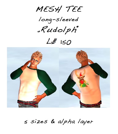 Mesh Tee long-sleeved "Rudolph" 