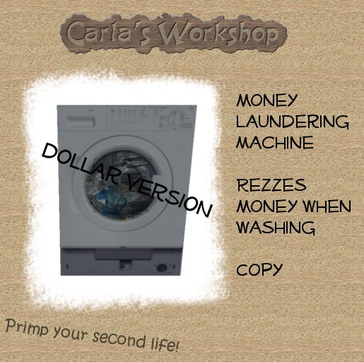 Money laundering washing machine, Dollar Version