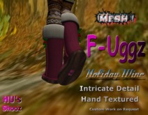 Hu'sShooz Unisex f-Uggz Wine
