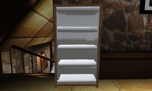 Wood and Metal shelves