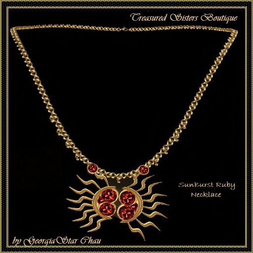 TST Sun Burst Ruby Necklace