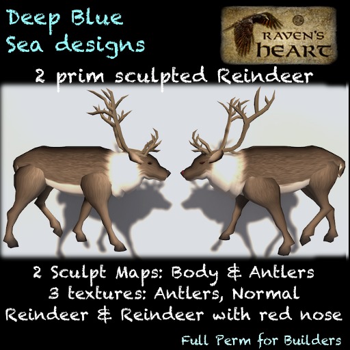 *RH* & DBS Sculpted Reindeer (crated)