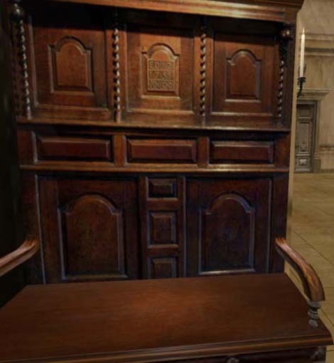 ENGLISH MAHOGANY WALL SEAT