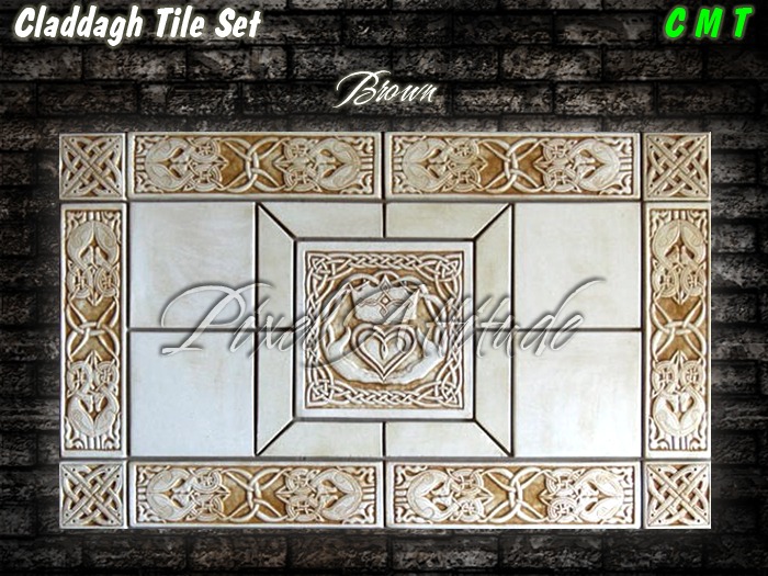 Claddagh Tile Set Brown Texture