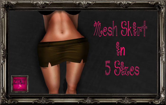 -ZULU- Mesh Bella Mini Skirt kaki
