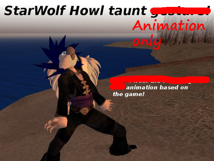 Starwolf's howl taunt Animation ONLY