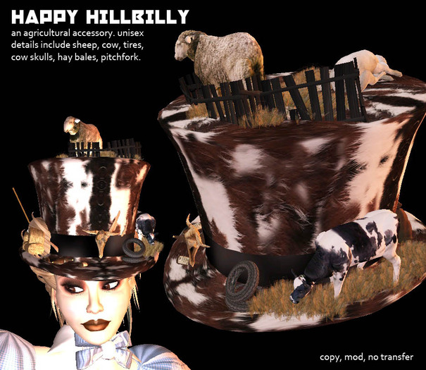 Grim Bros. happy hillbilly hat - rural style for your inner farmer