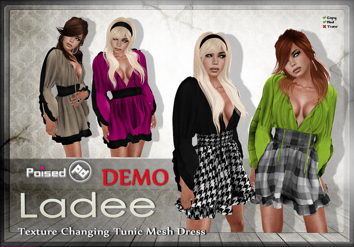 ::Poised:: Ladee Mesh Tunic Dress DEMO