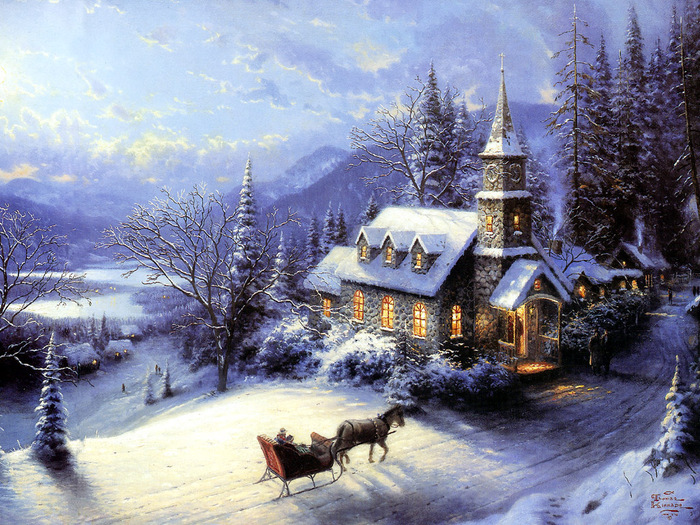 Kincade winter church