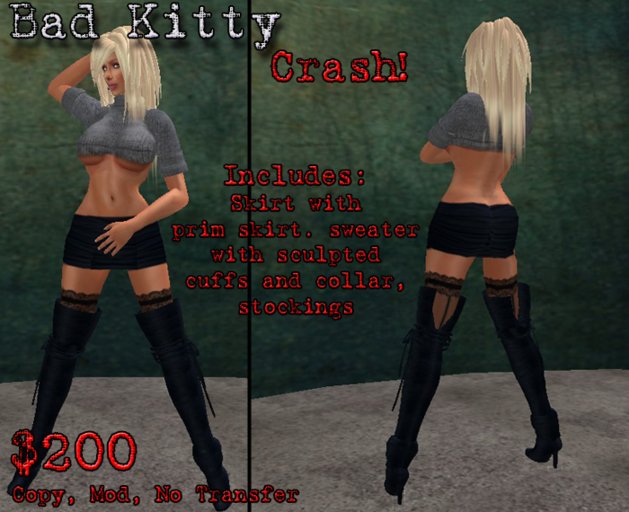 Bad Kitty Crash! Sweater Outfit