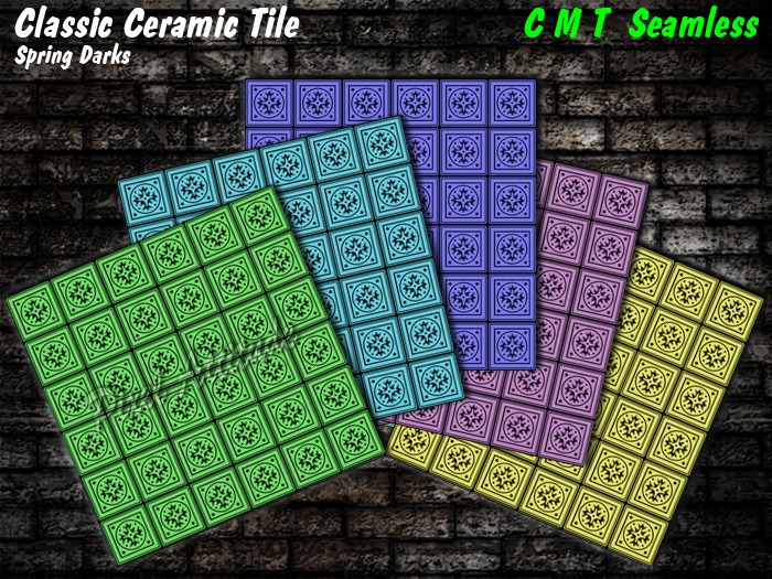 Classic Tile Patterns Textures - Spring Darks