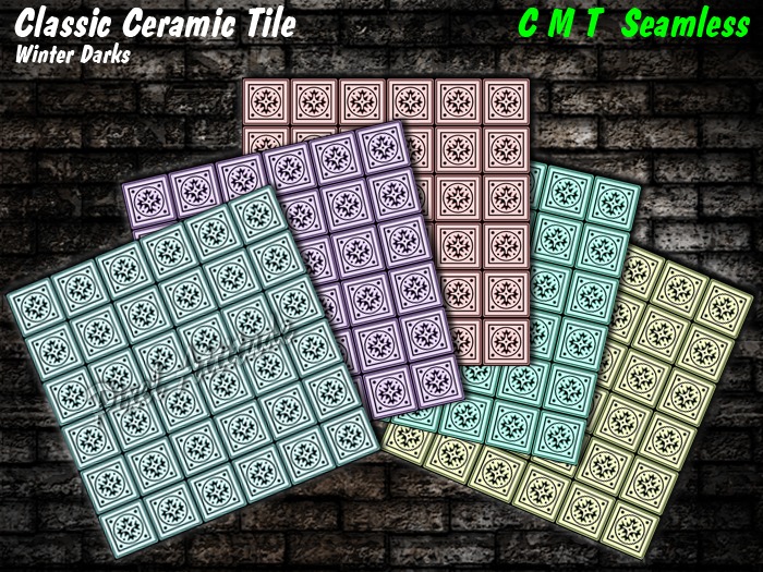 Classic Tile Patterns Textures - Winter Darks