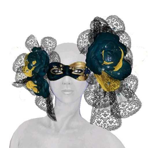 Masquerade Mask Rose (gold_night)