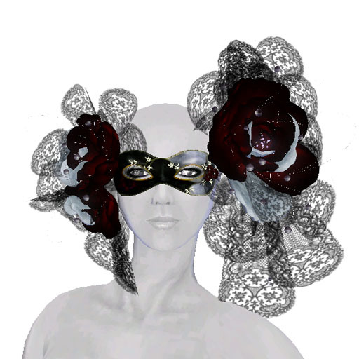 Masquerade Mask Rose (silver_urushi)