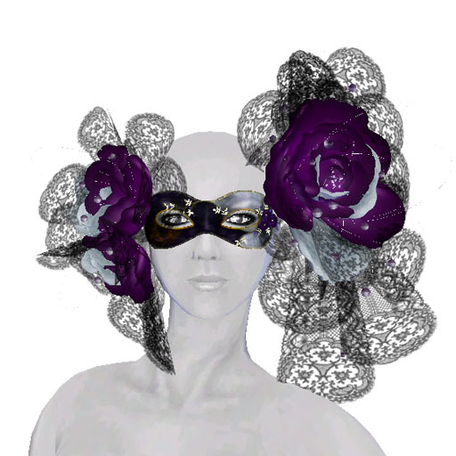 Masquerade Mask Rose (silver_misty)
