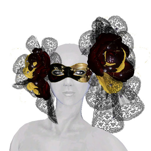 Masquerade Mask Rose (gold_urushi)