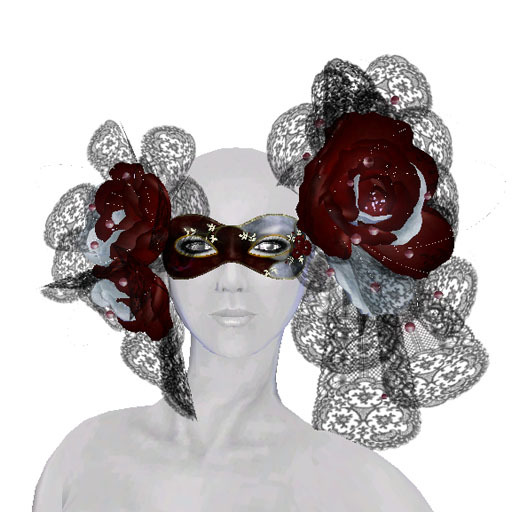 Masquerade Mask Rose (silver_wine)