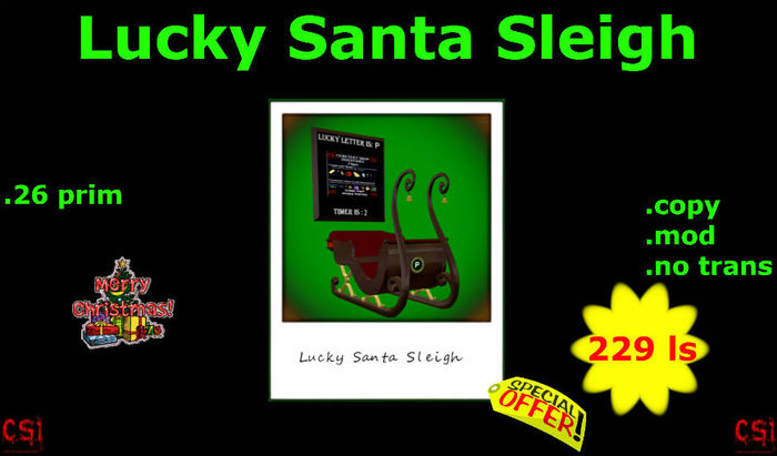 Lucky Santa Sleigh (box)