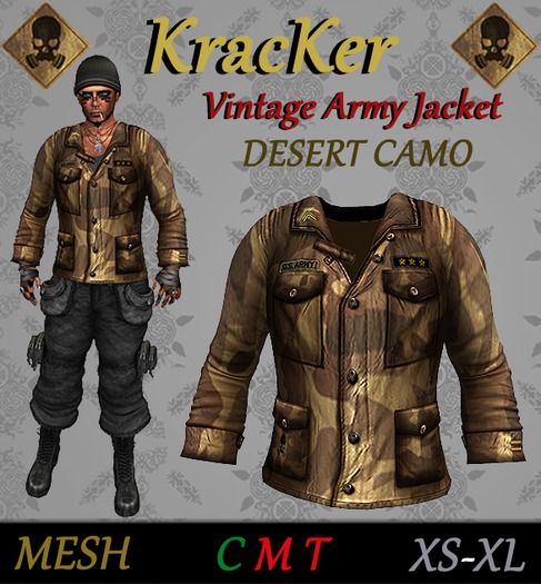 Kracker - Vintage Army Jacket - Desert Camo