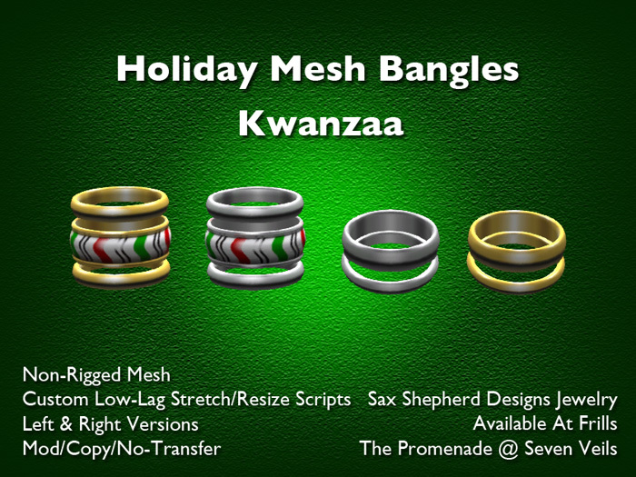 !SSD ~ Frills ~ Mesh Bangles (Kwanzaa)